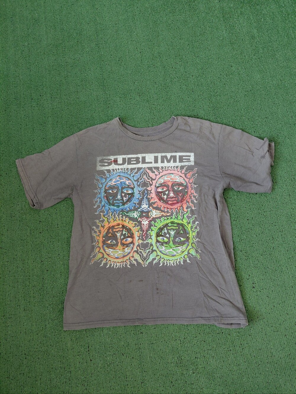 Sublime Music Band Rock Gray Logo T Shirt Sz Small